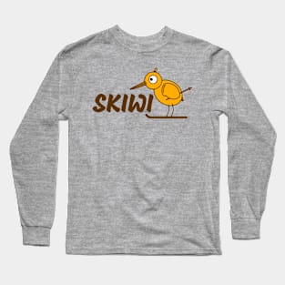 Skiwi funny kiwi New Zealand bird cartoon Long Sleeve T-Shirt